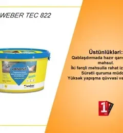 İzolyasiya hamam üçün "Weber tec 822"