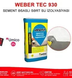 Izolyasiya içməli su üçün "Weber vetonit tec 930"