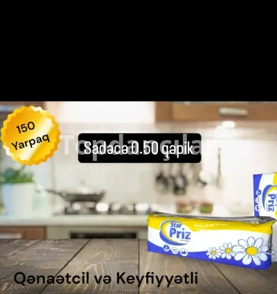 Ucuz qiymətə topdan salfetka satışı